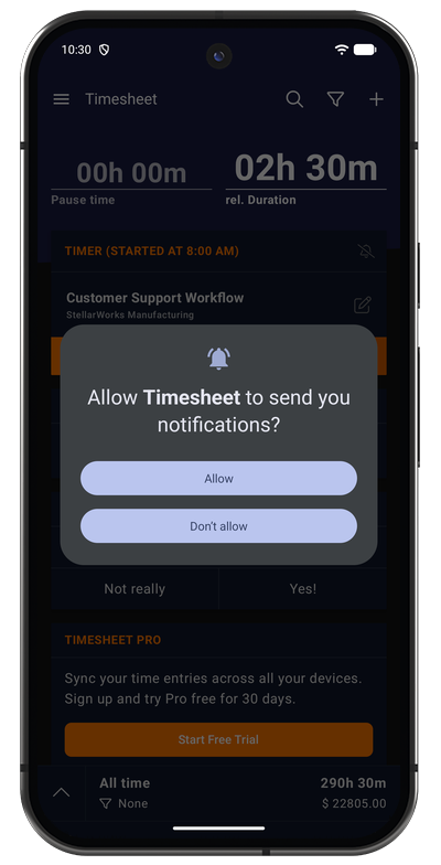 Notification Permission Request