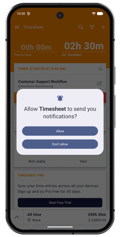 Notification Permission Request