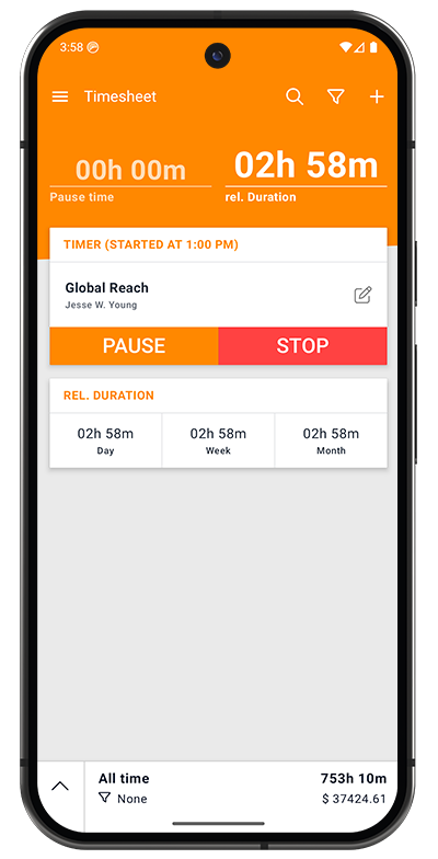 Timer in running state