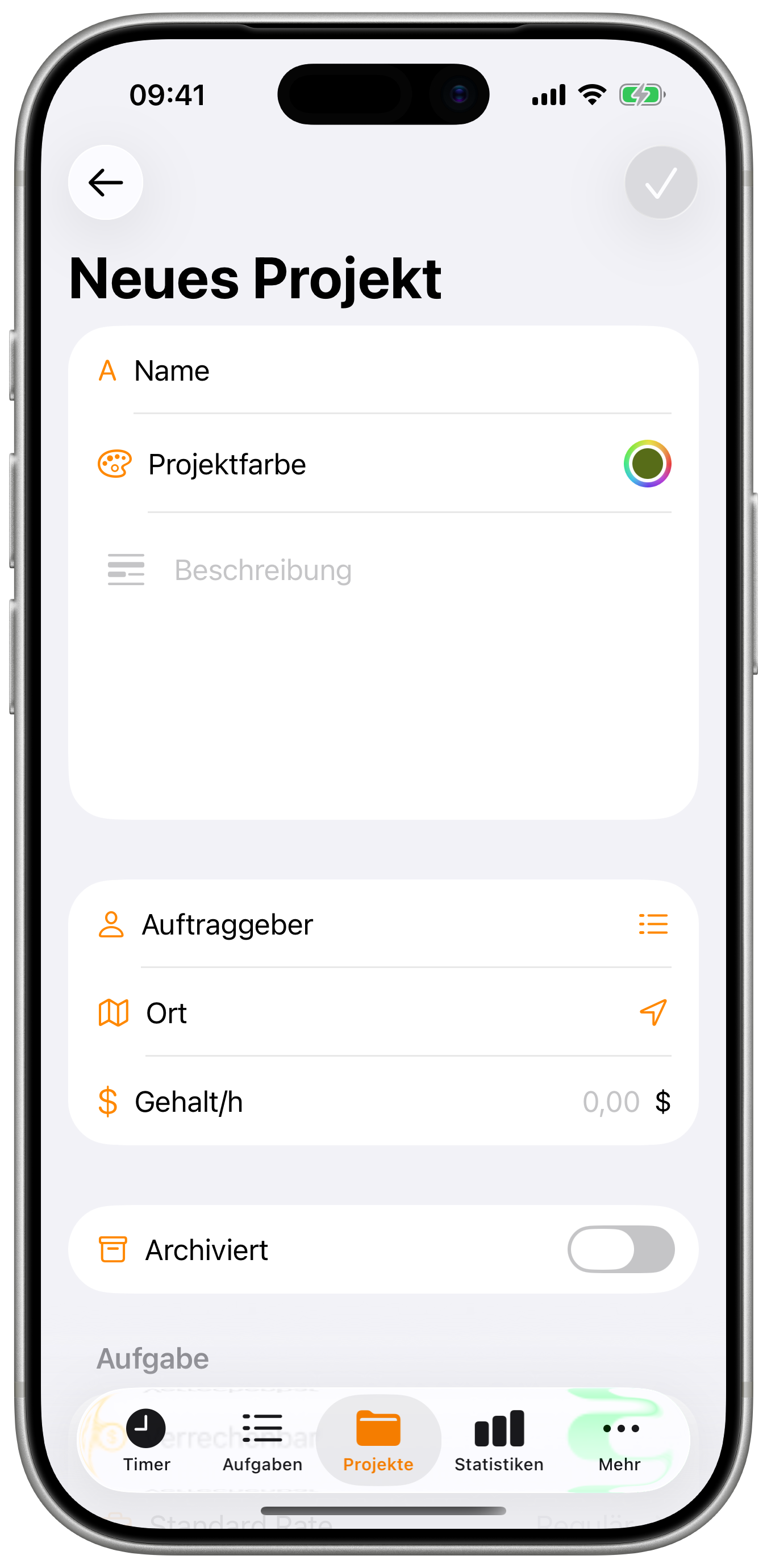 Projekt erstellen