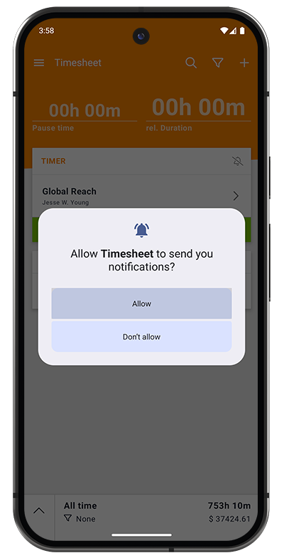 Notification Permission Request