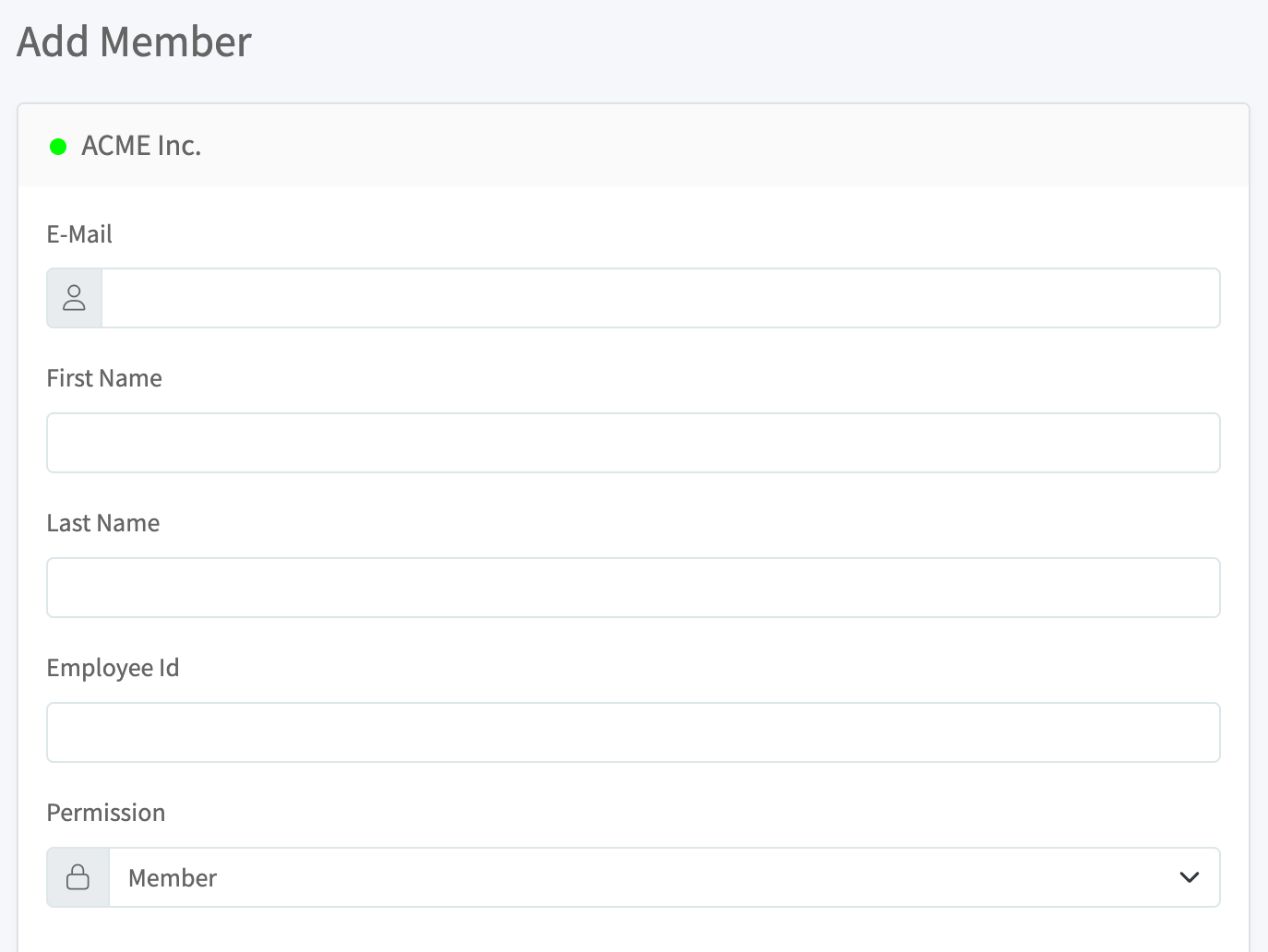 Add Team Member Interface